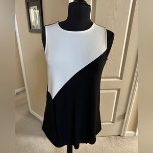 Alfani XS Asymetrical black and white shirt